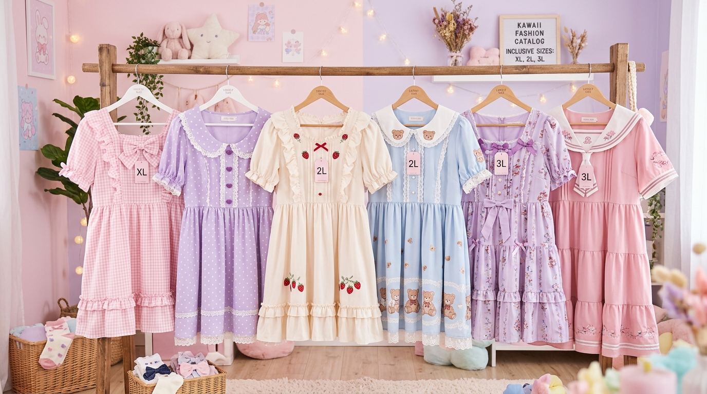 XL〜3Lまで展開のかわいい服ブランド実寸カタログ|量産型・地雷系5ブランド比較